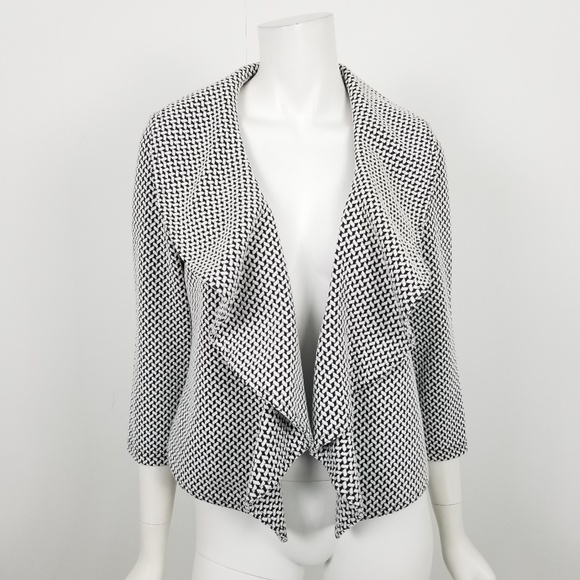 calvin klein black and white blazer